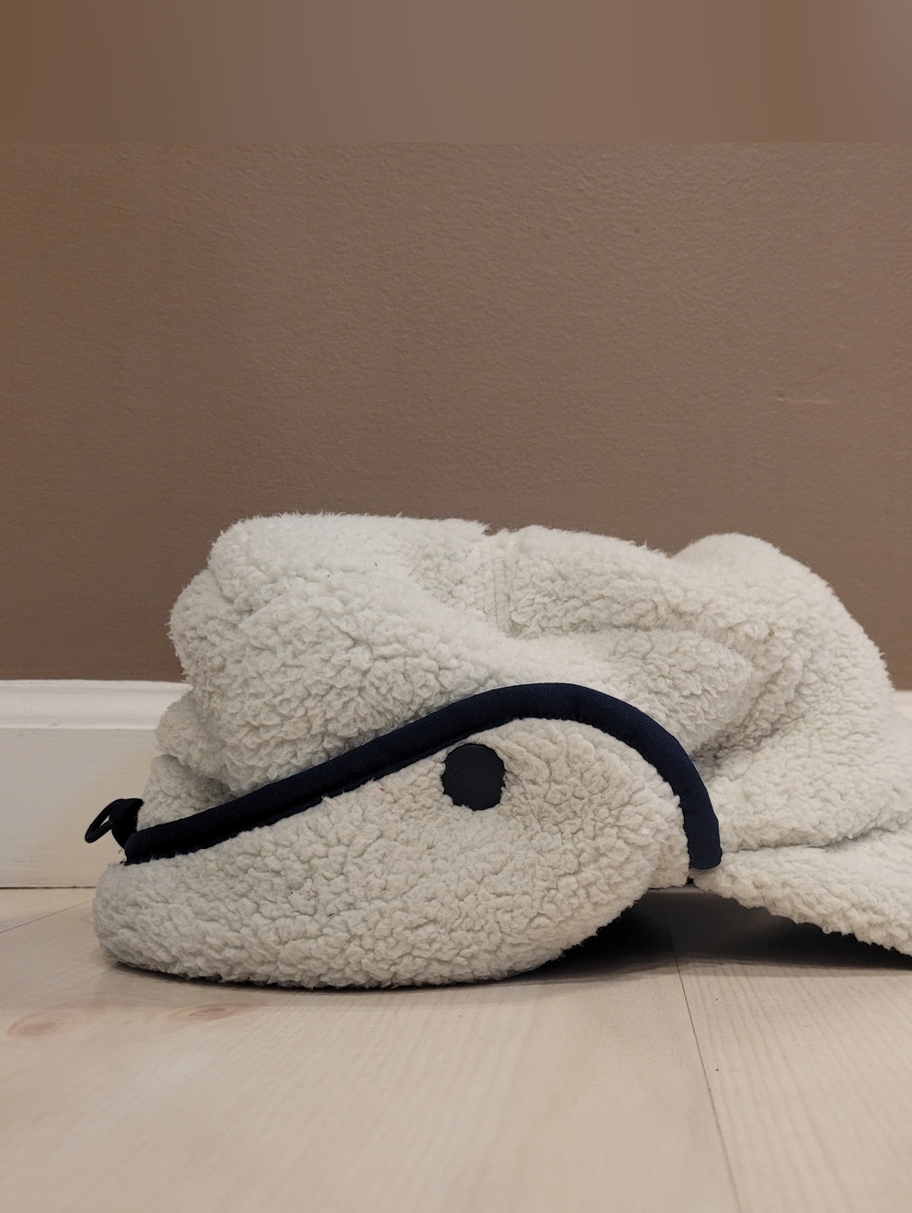 NEW FP Movement Windchill Cap Trapper Hat Free People Blue White Cream Faux Fur - Picture 8 of 11